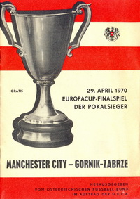 Torneios históricos: a Recopa da UEFA 13 1970 European Cup Winners Cup Final match programme