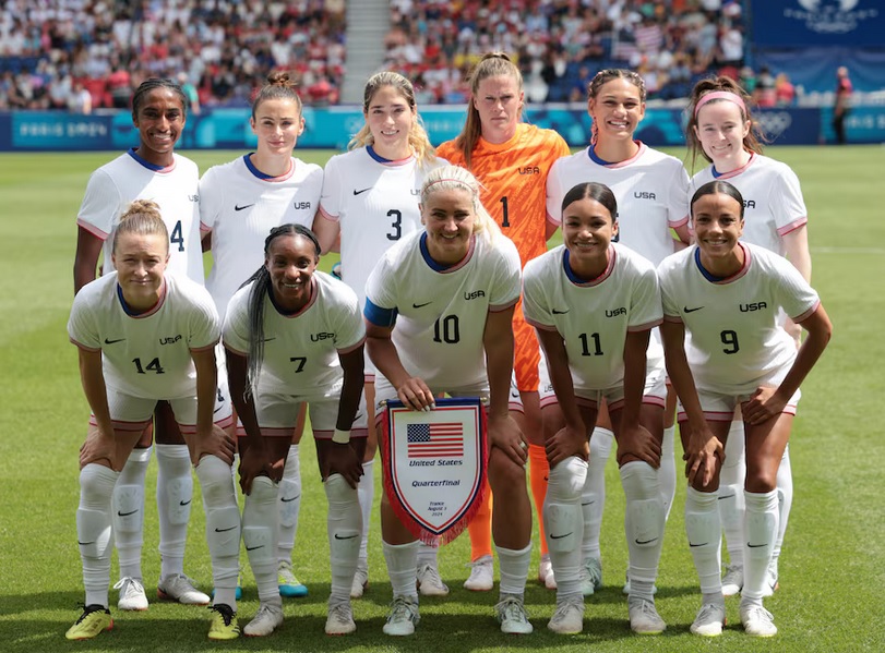 Todos os Campeões Olímpicos no Futebol 193 EUA time futebol feminino Olimpíadas 2024